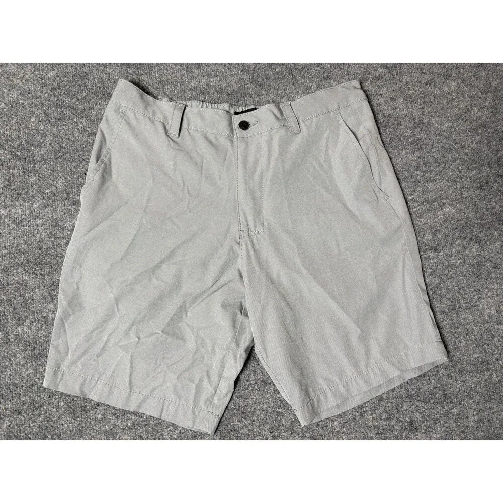 Banana Republic Chino Shorts Mens 34 Gray Microfiber 9